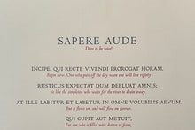 Load image into Gallery viewer, SAPERE AUDE (Dare to be wise!)
