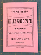 Load image into Gallery viewer, Hamilton & Katz Wood Type Specimen