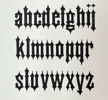 Load image into Gallery viewer, Gothic Tuscan Pointed Wood Type Specimen