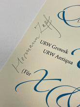 Load image into Gallery viewer, Hermann Zapf Broadside