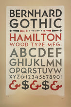 Load image into Gallery viewer, Bernhart Gothic Specimen Poster Print