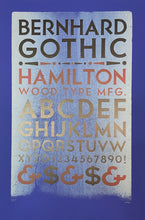 Load image into Gallery viewer, Bernhart Gothic Specimen Poster Print