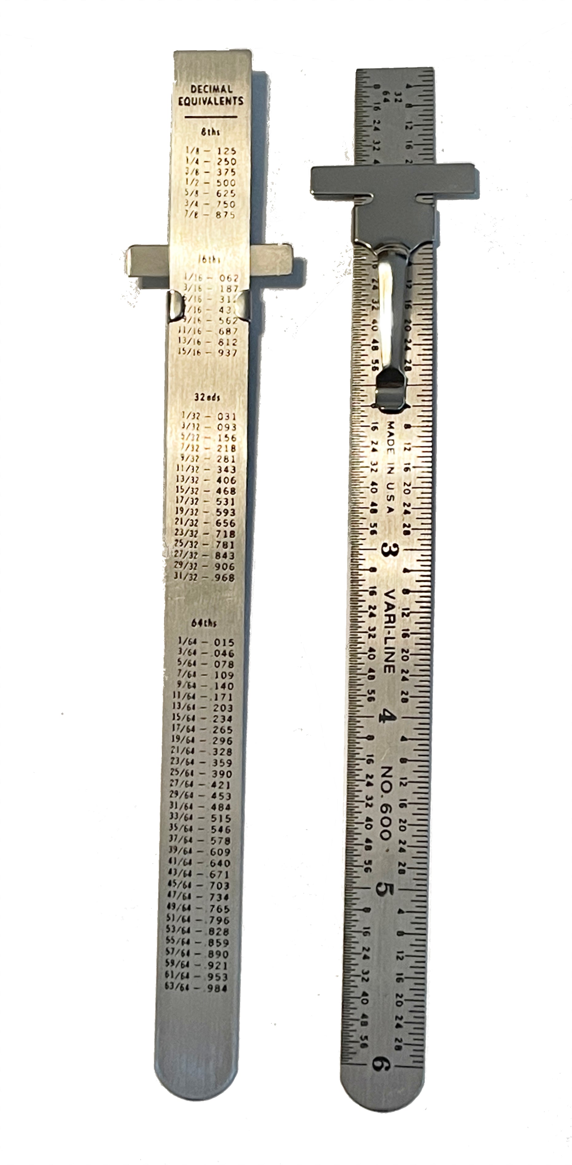 6" Pocket Ruler - Stainless Steel w/ Clip